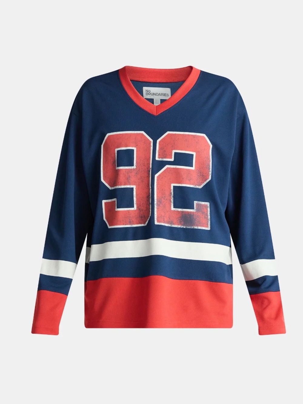 No Boundaries Blue & Red '92' Hockey Pullover